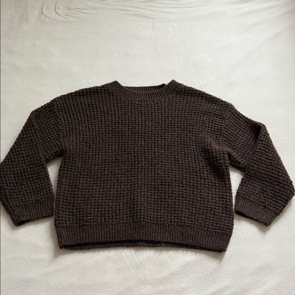 Zara Kids Dark Brown Textured Sweater Size 3 Years